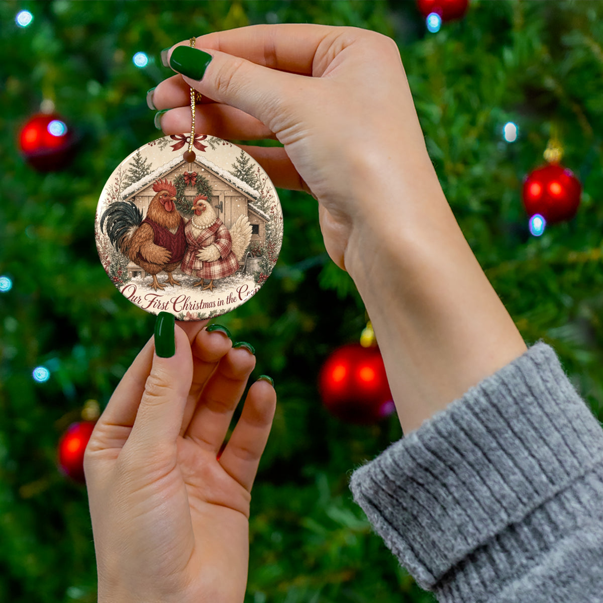 Our First Christmas in the Coop — Ceramic Ornament