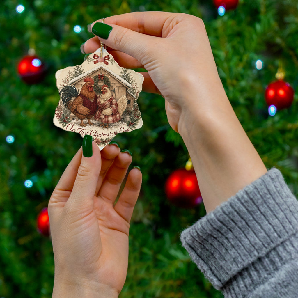 Our First Christmas in the Coop — Ceramic Ornament
