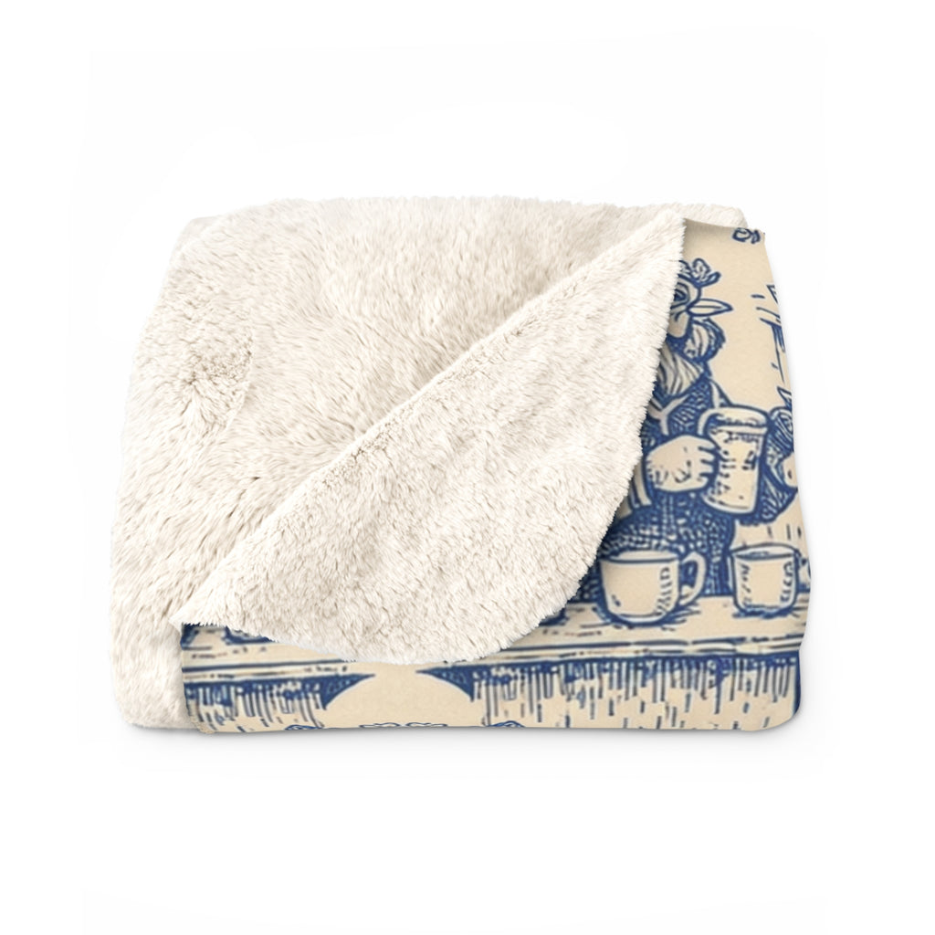 Cozy Coop Chicken Toile — Sherpa Blanket