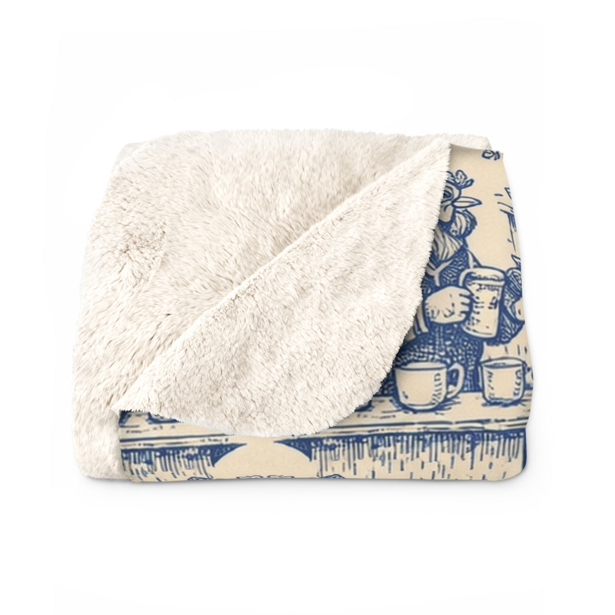 Cozy Coop Chicken Toile — Sherpa Blanket