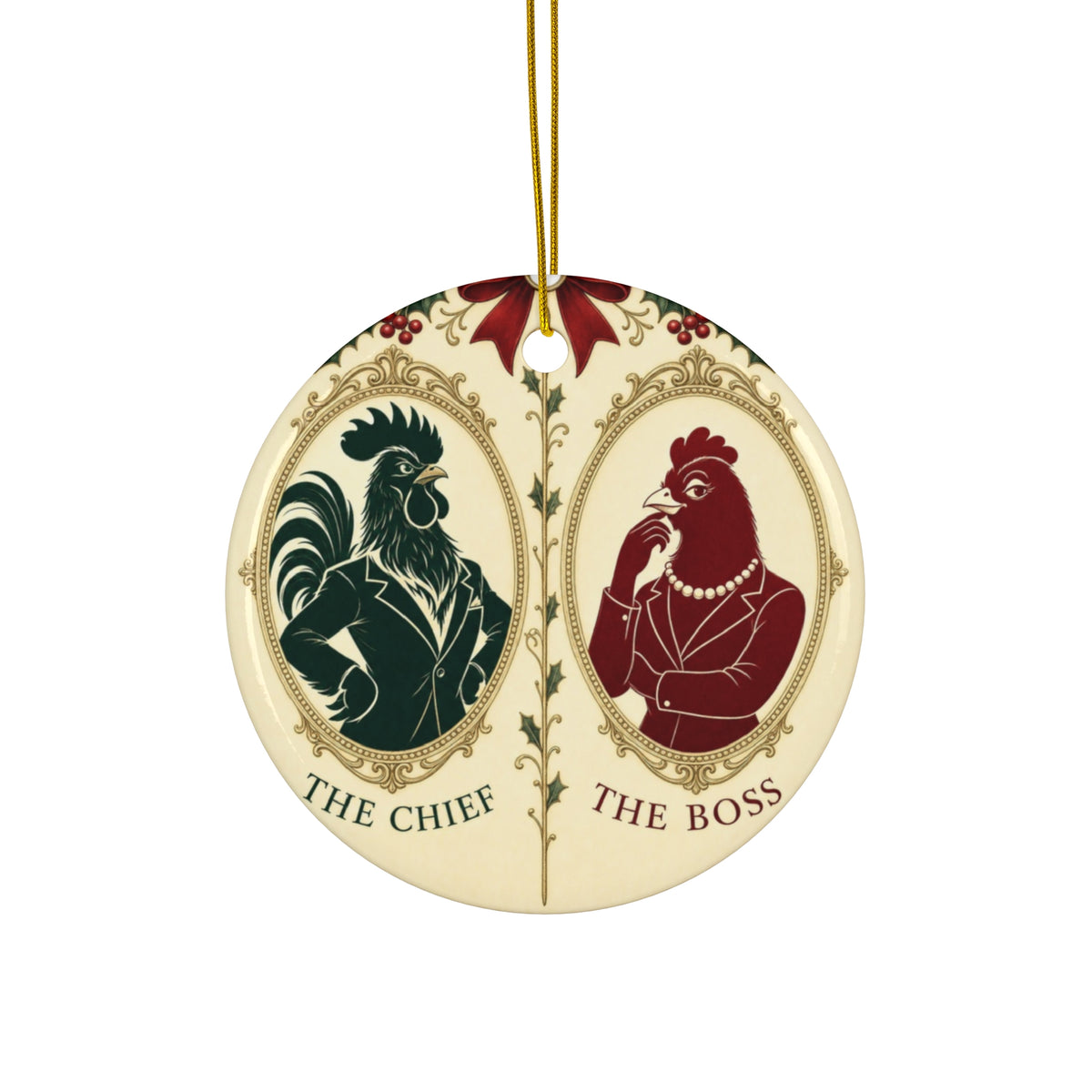 The Chief & The Boss — Ornament Pair