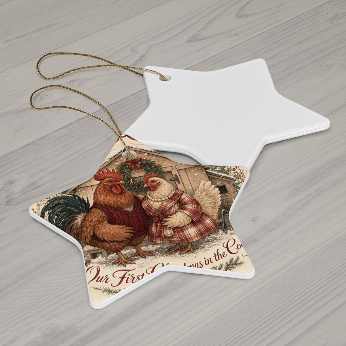 Our First Christmas in the Coop — Ceramic Ornament