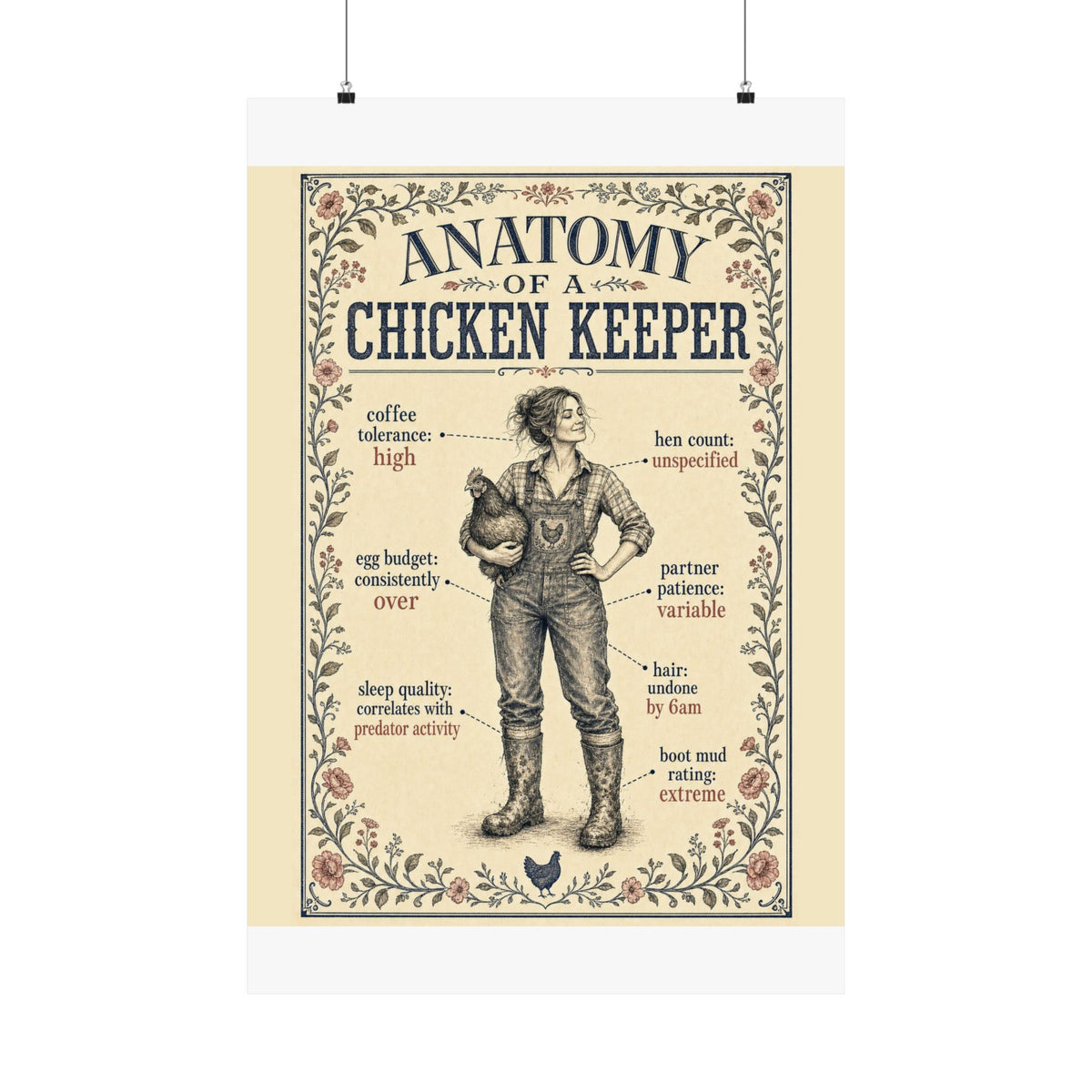 Anatomy of a Chicken Keeper — Matte Poster