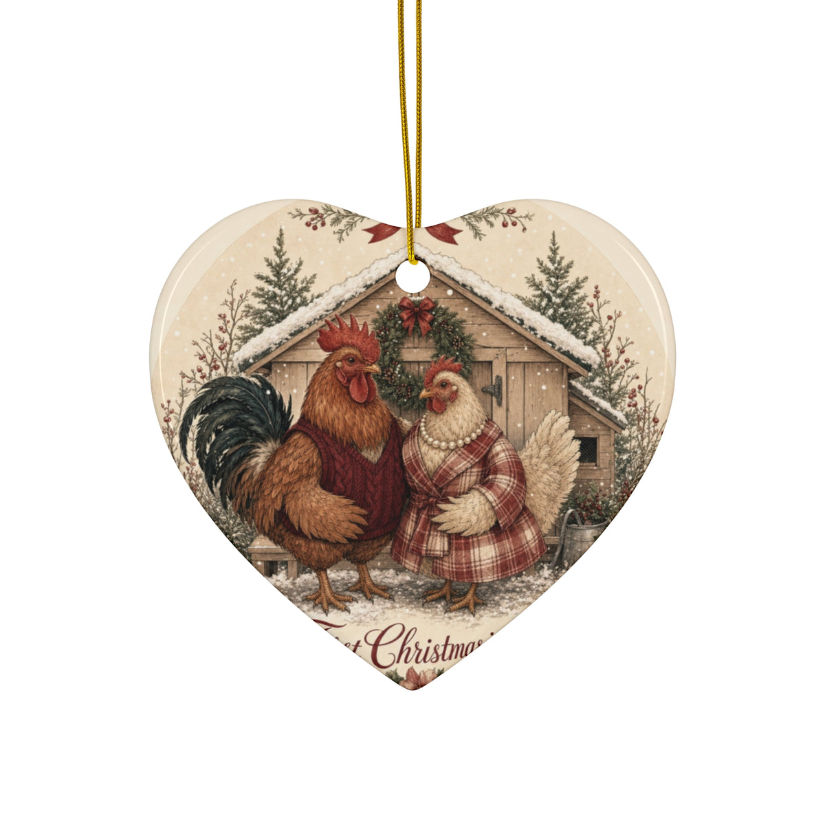 Our First Christmas in the Coop — Ceramic Ornament