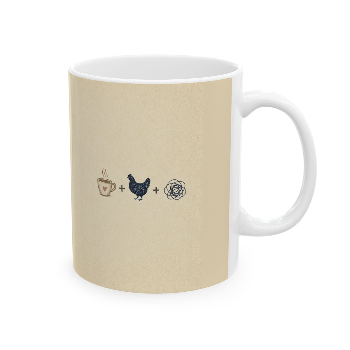 Powered by Coffee, Chickens, and Chaos — Ceramic Mug