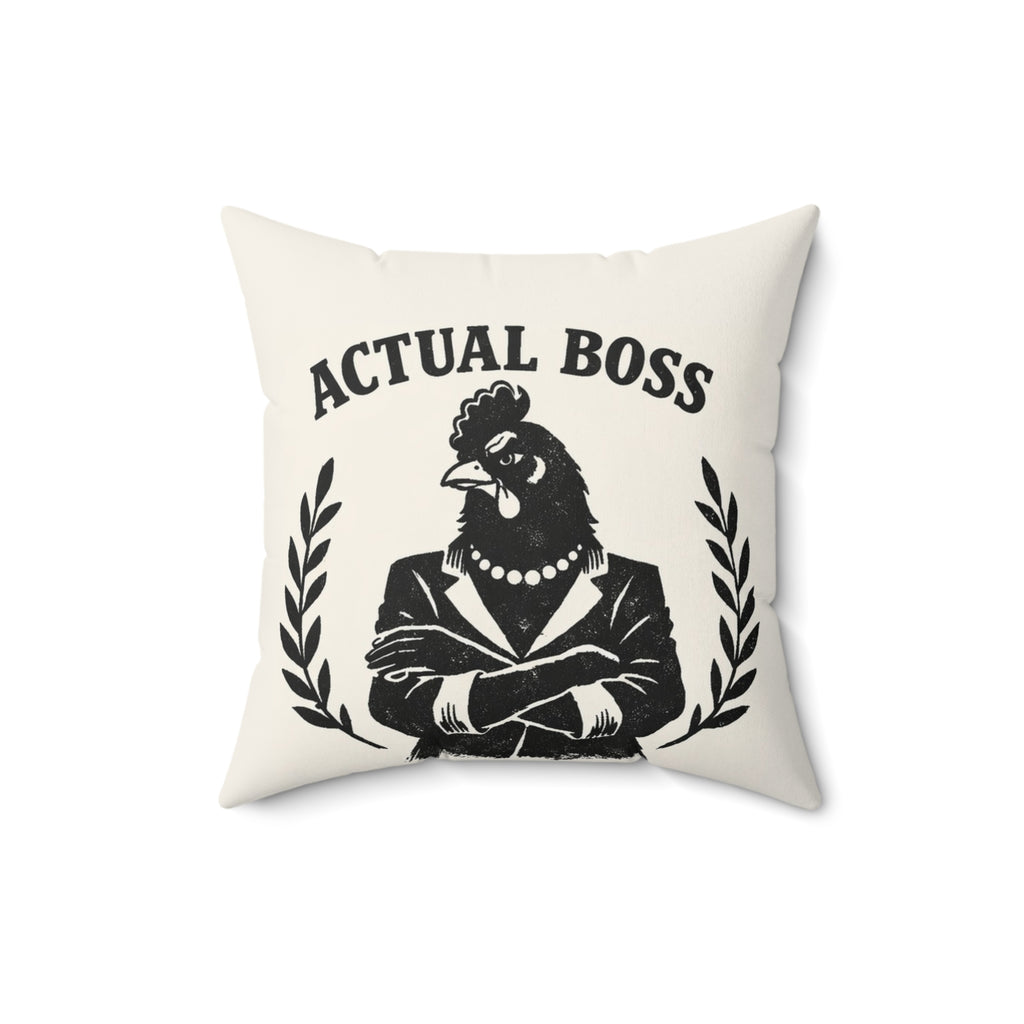 Chief Crower + Actual Boss — Throw Pillow