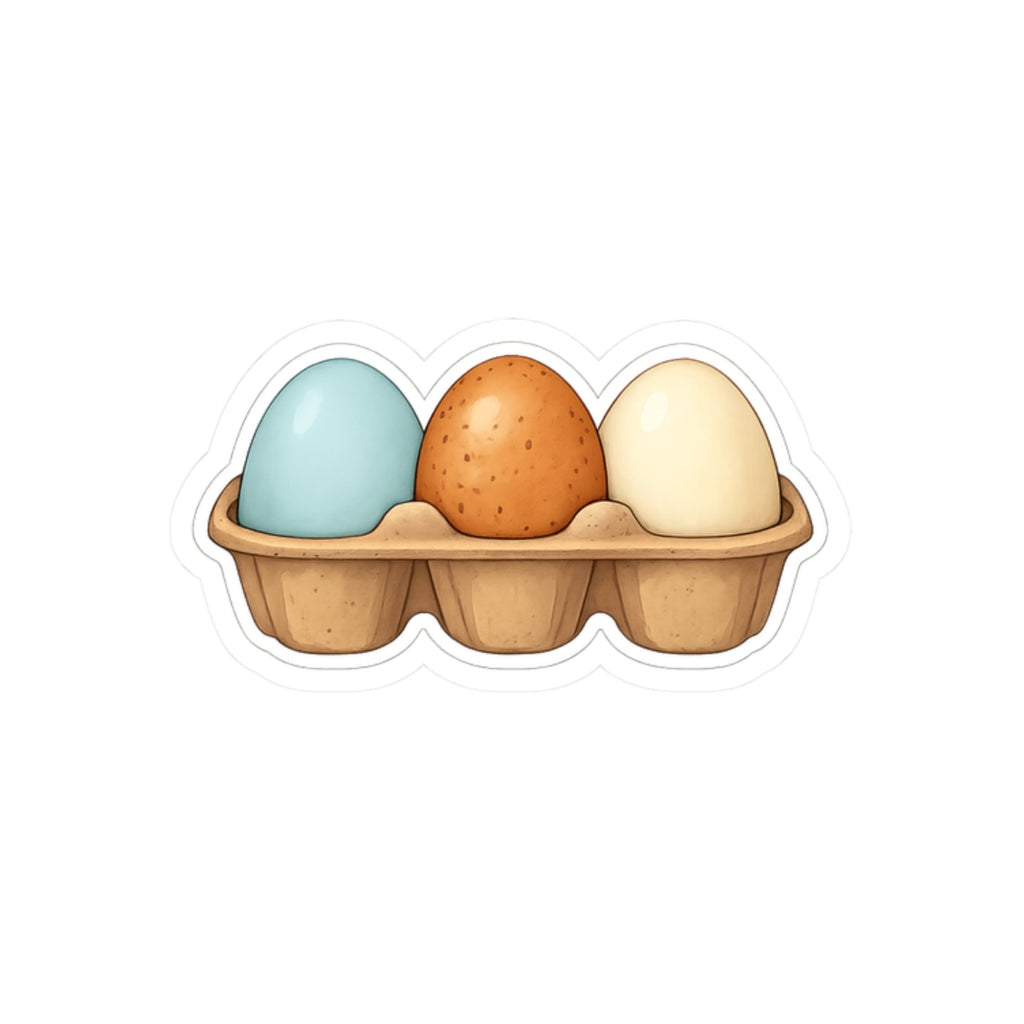 Egg Carton Trio Sticker