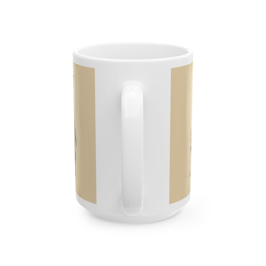 He Crows. I Coffee. We Manage. — Ceramic Mug