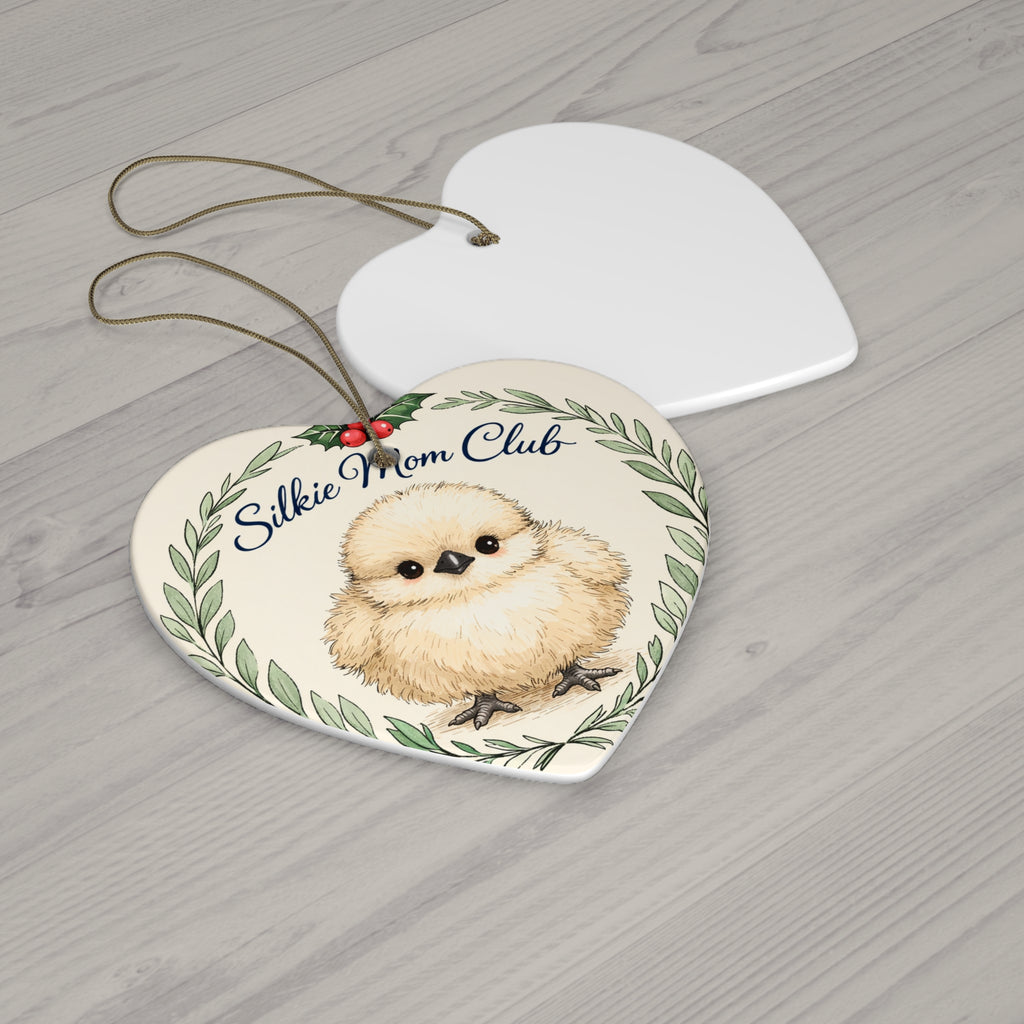 Silkie Mom Club — Ceramic Ornament