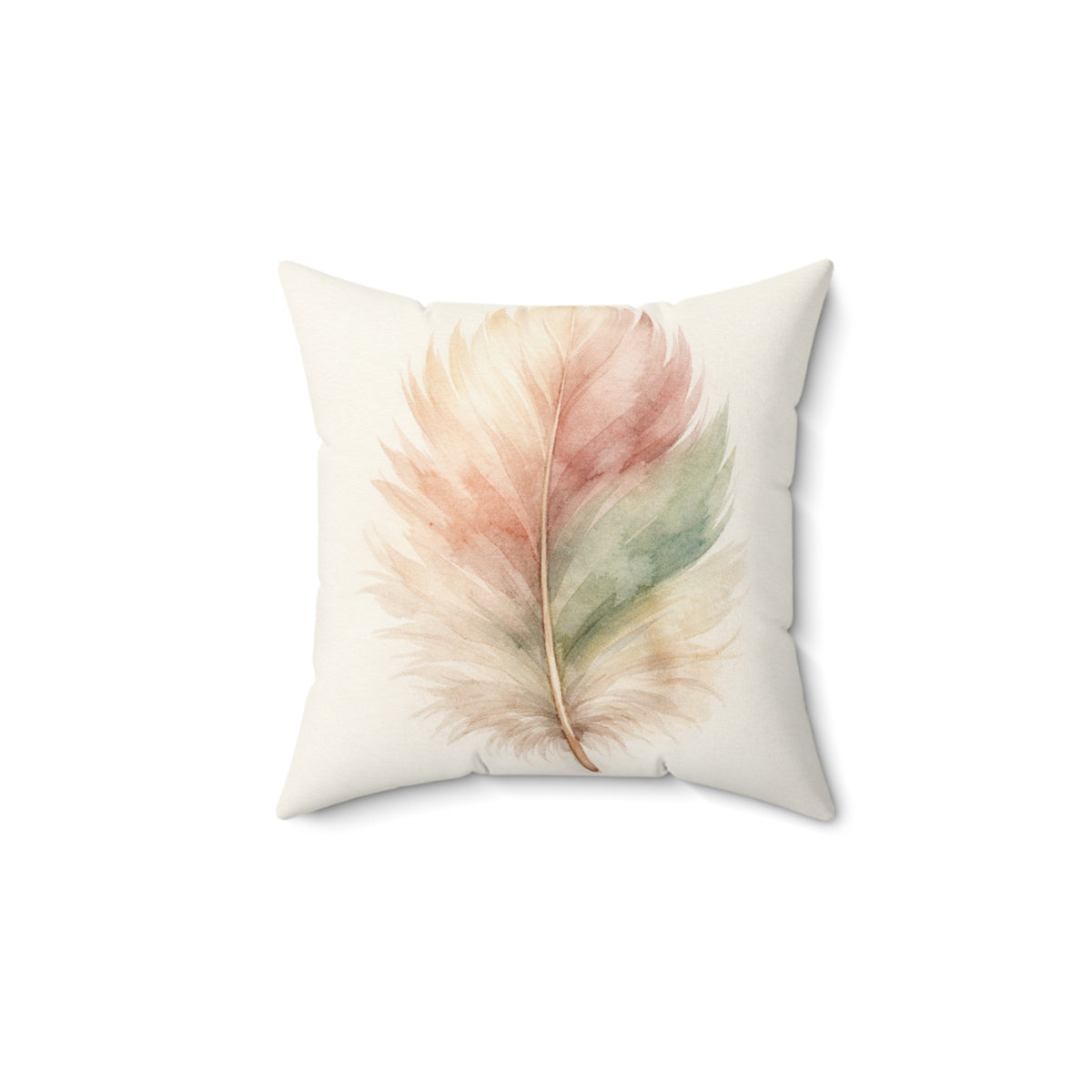 Feather Watercolor — Throw Pillow
