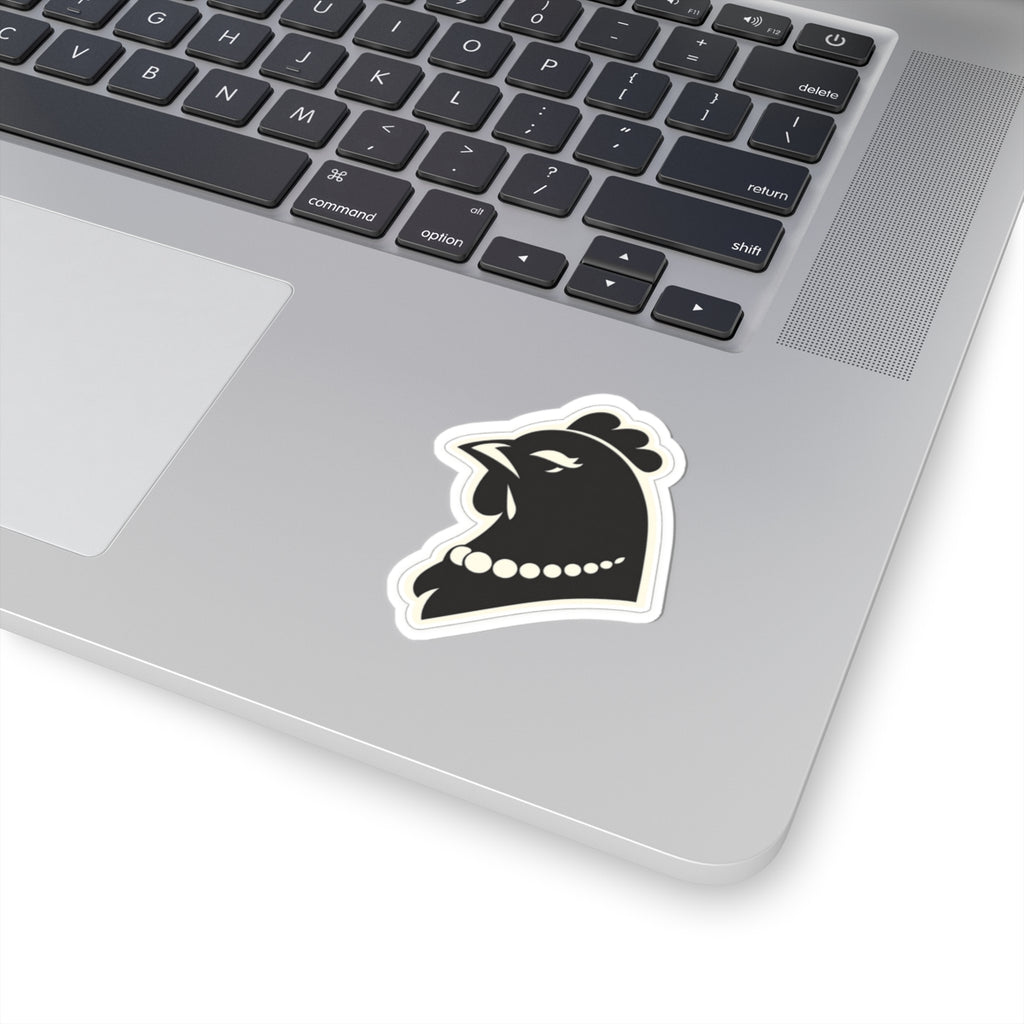 Hen with Pearls Head Icon Sticker