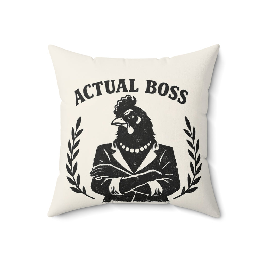 Chief Crower + Actual Boss — Throw Pillow