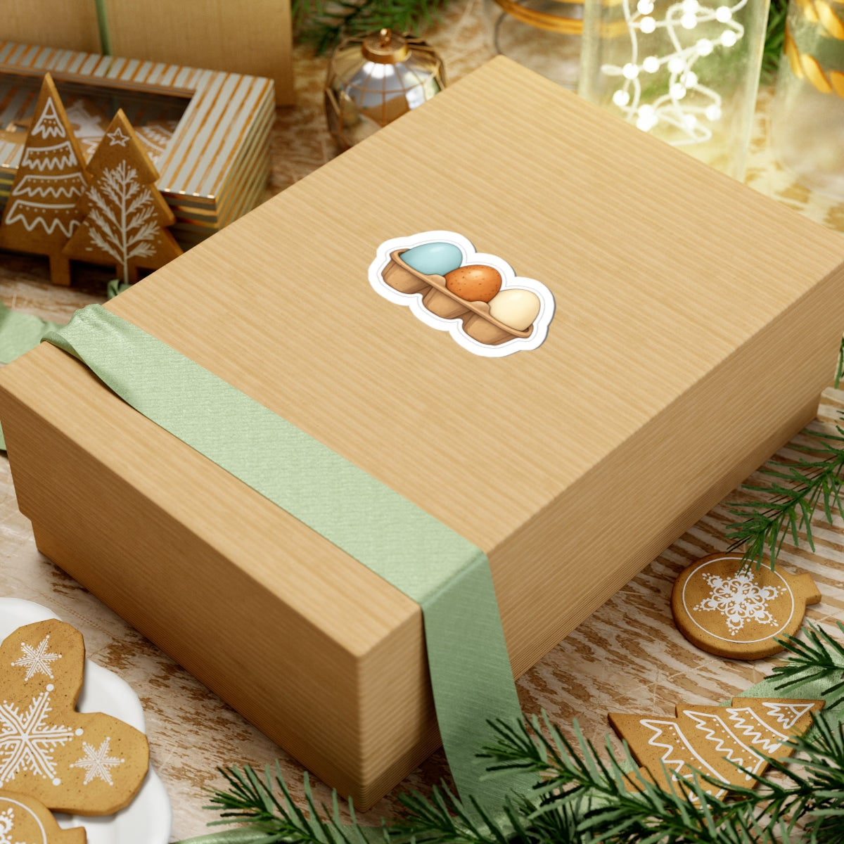 Egg Carton Trio Sticker
