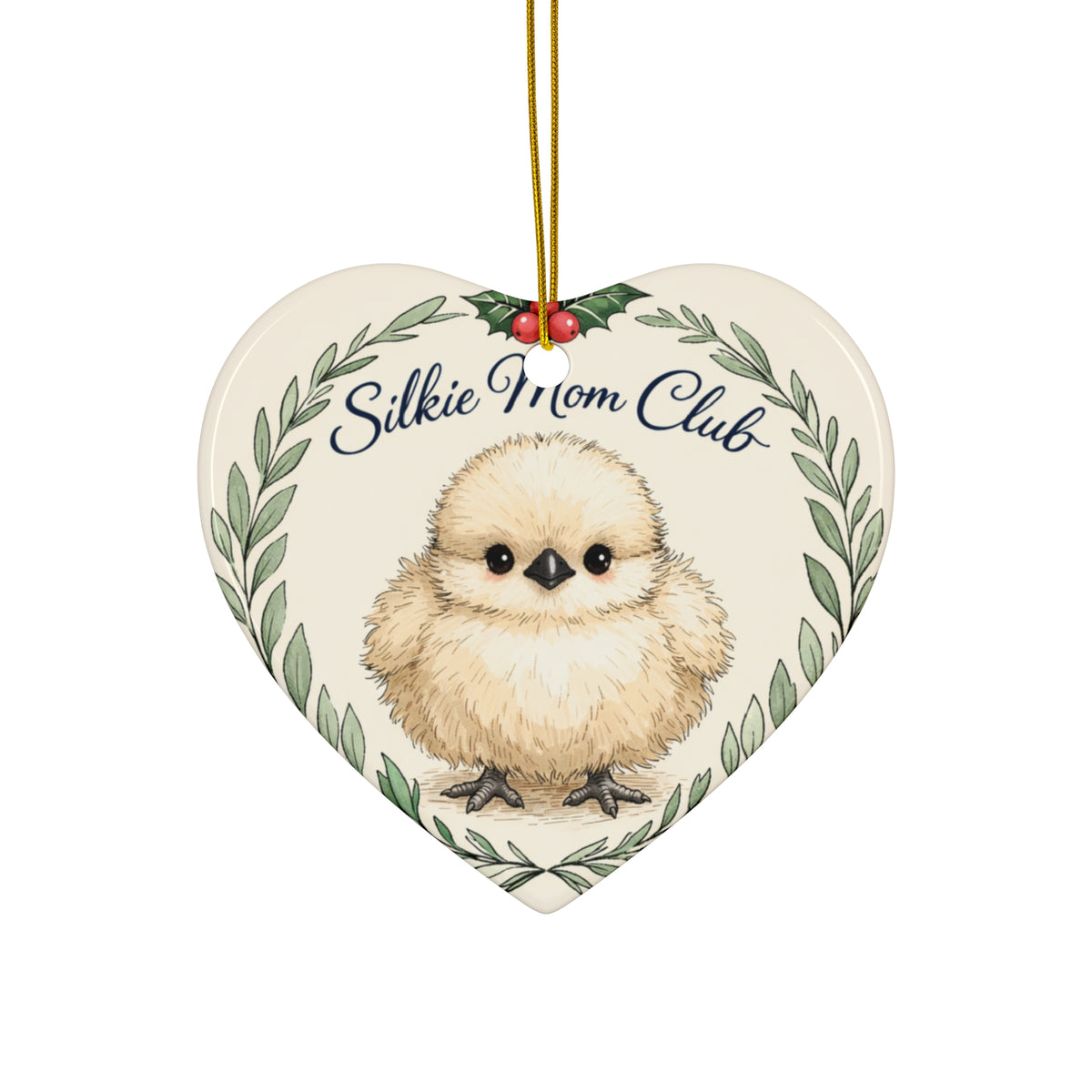 Silkie Mom Club — Ceramic Ornament