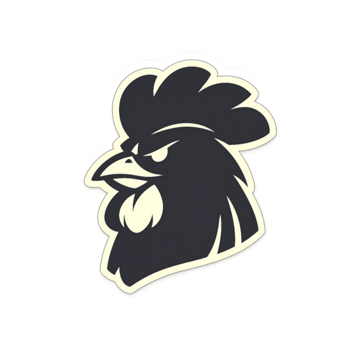 Rooster Head Icon Sticker