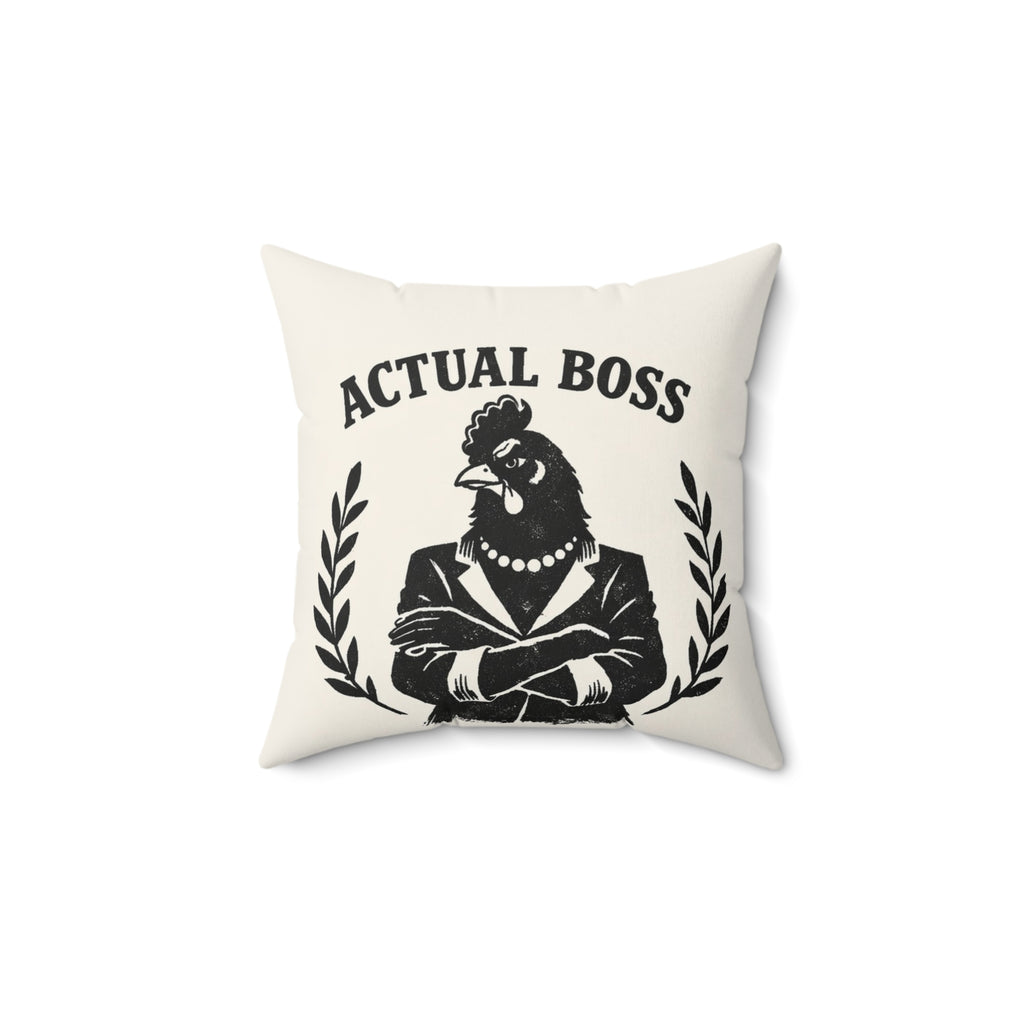 Chief Crower + Actual Boss — Throw Pillow