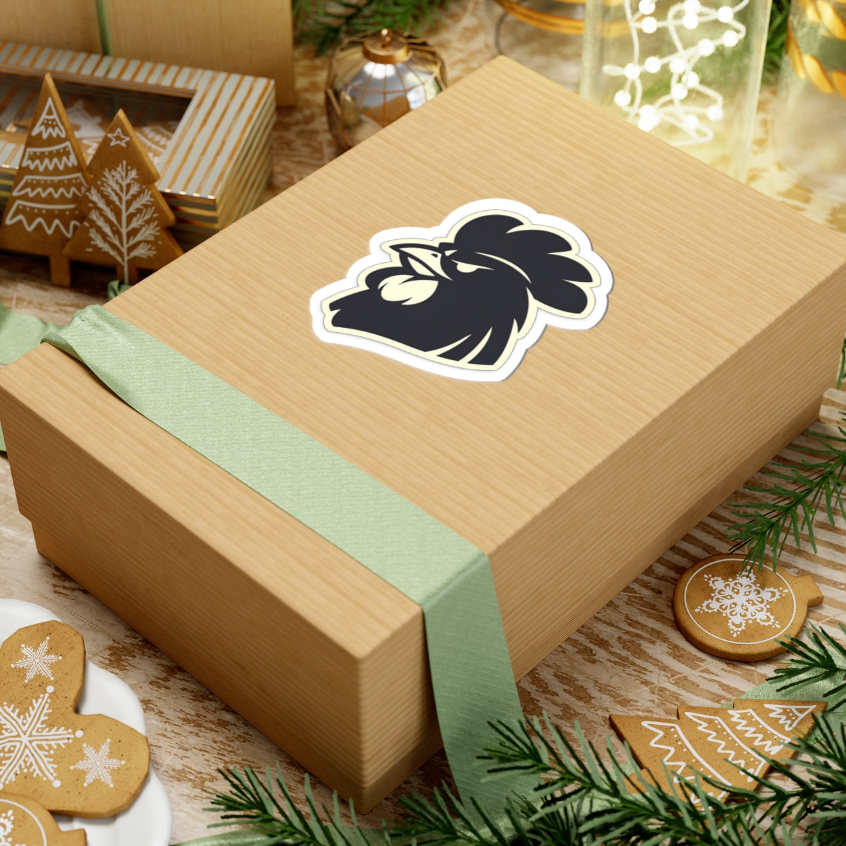 Rooster Head Icon Sticker