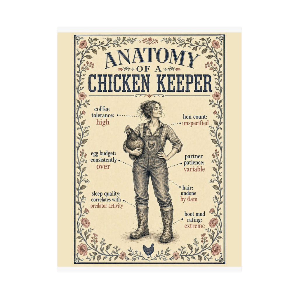 Anatomy of a Chicken Keeper — Matte Poster