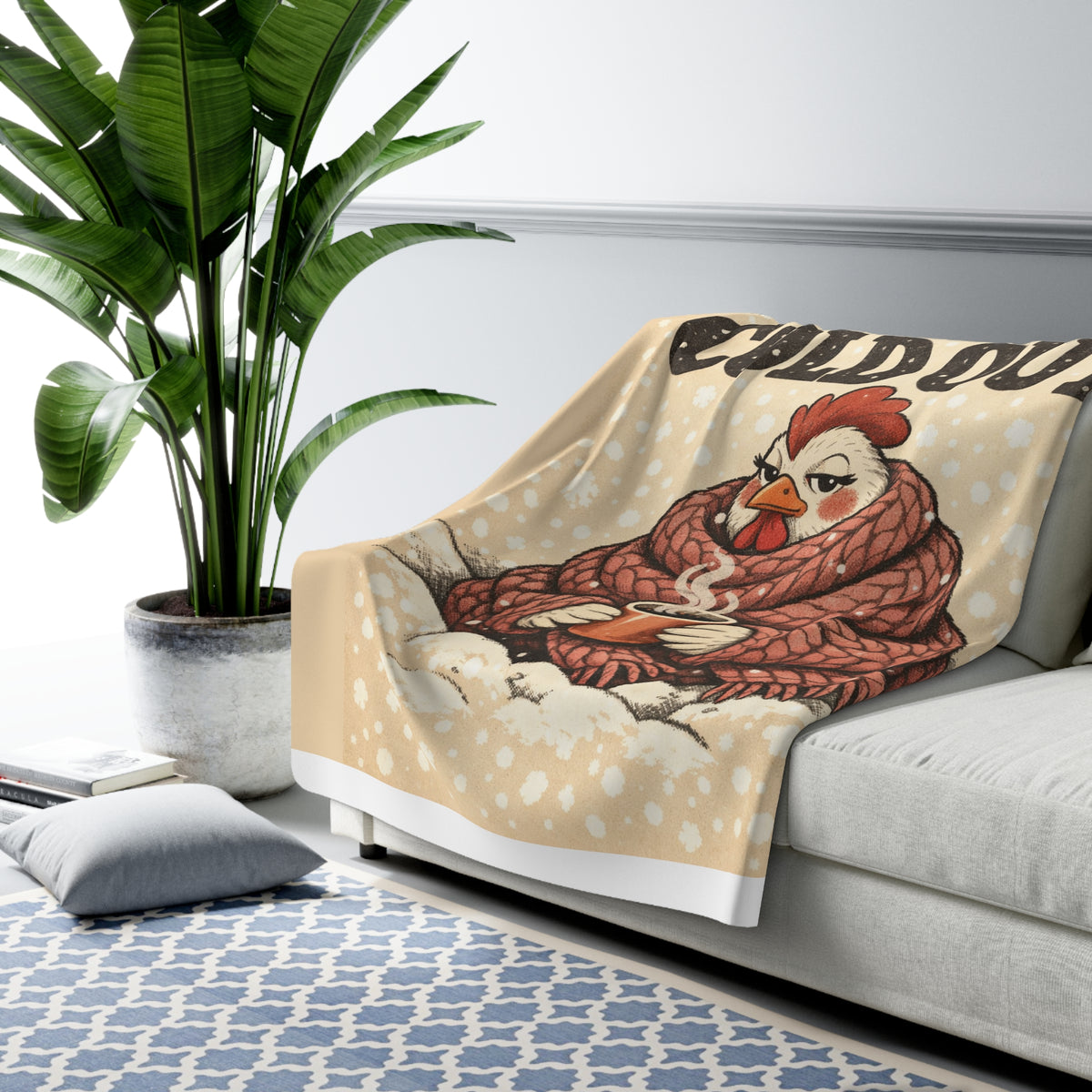 Cluck It's Cold Out — Sherpa Blanket