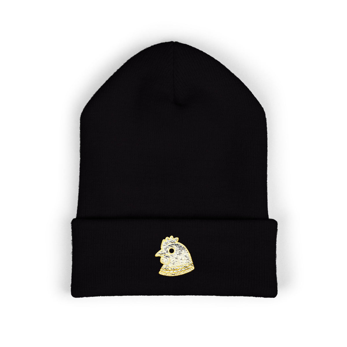 Hen with Pearls — Cuffed Beanie