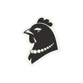 Hen with Pearls Head Icon Sticker