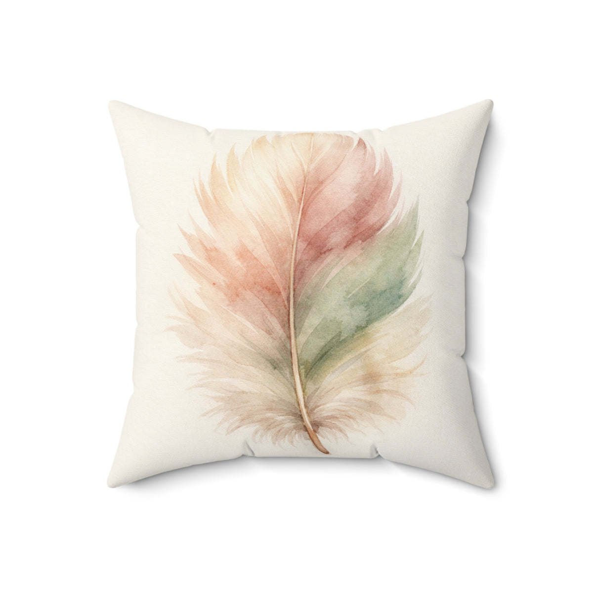 Feather Watercolor — Throw Pillow