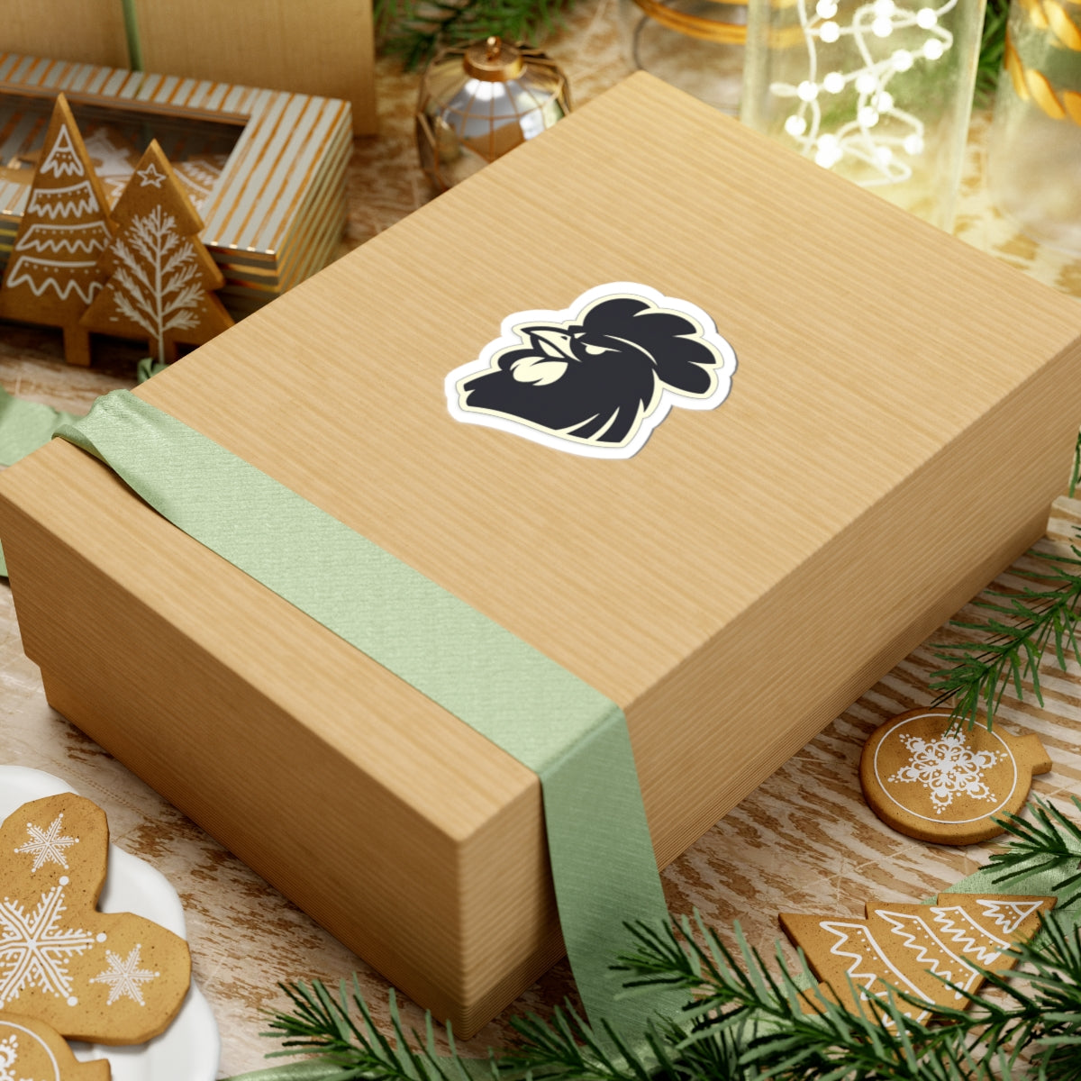 Rooster Head Icon Sticker