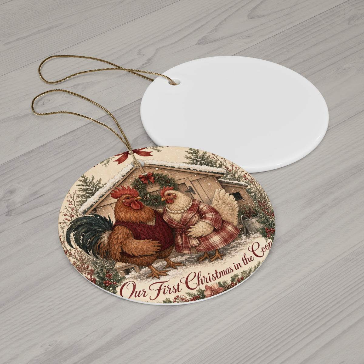 Our First Christmas in the Coop — Ceramic Ornament