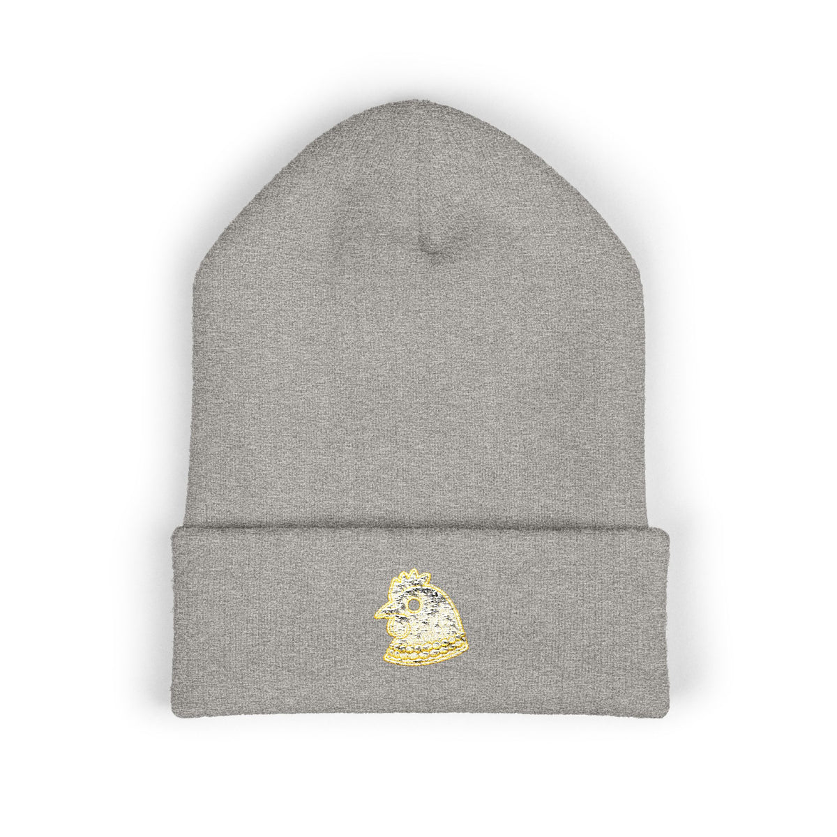 Hen with Pearls — Cuffed Beanie