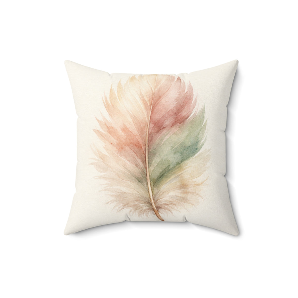 Feather Watercolor — Throw Pillow