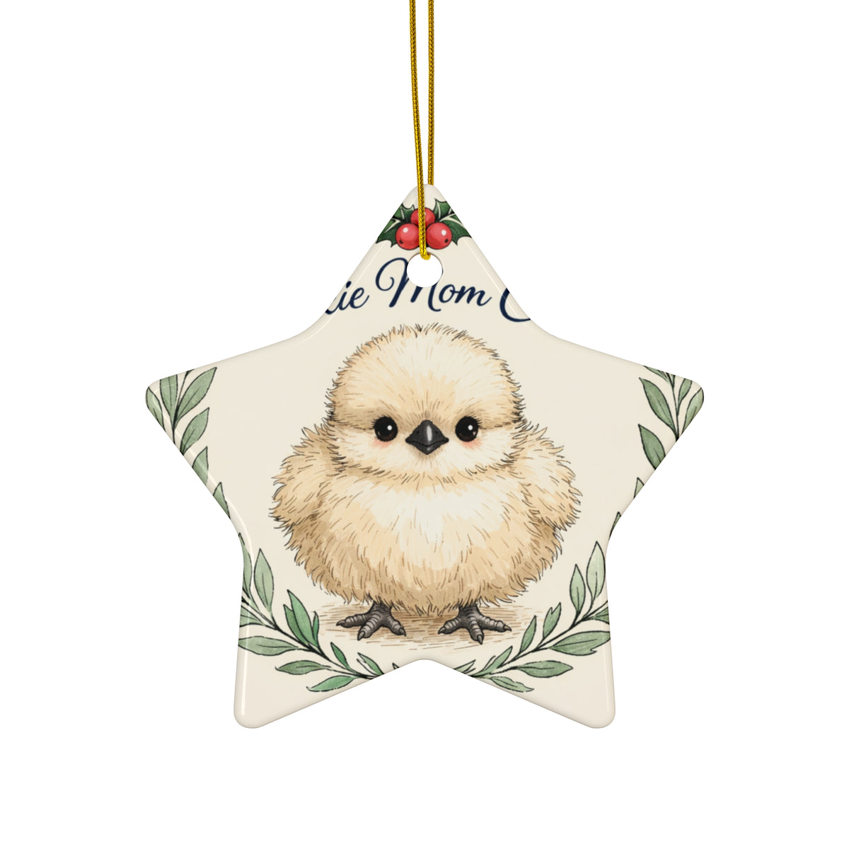 Silkie Mom Club — Ceramic Ornament