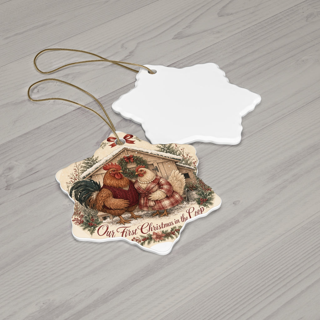 Our First Christmas in the Coop — Ceramic Ornament
