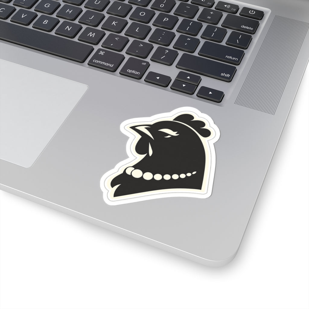 Hen with Pearls Head Icon Sticker