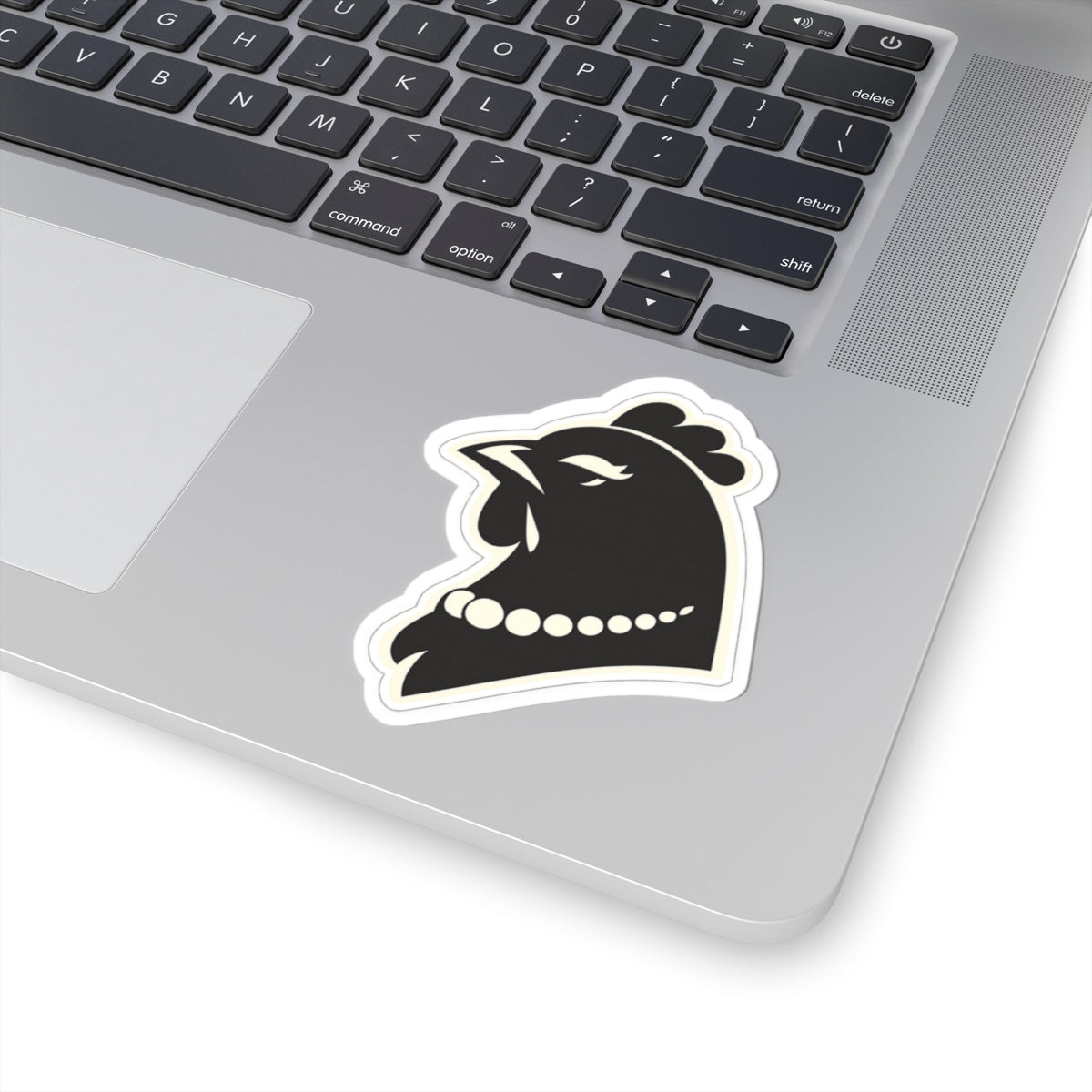 Hen with Pearls Head Icon Sticker