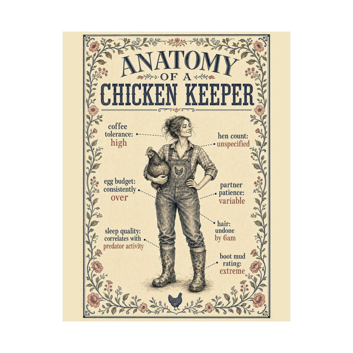 Anatomy of a Chicken Keeper — Matte Poster