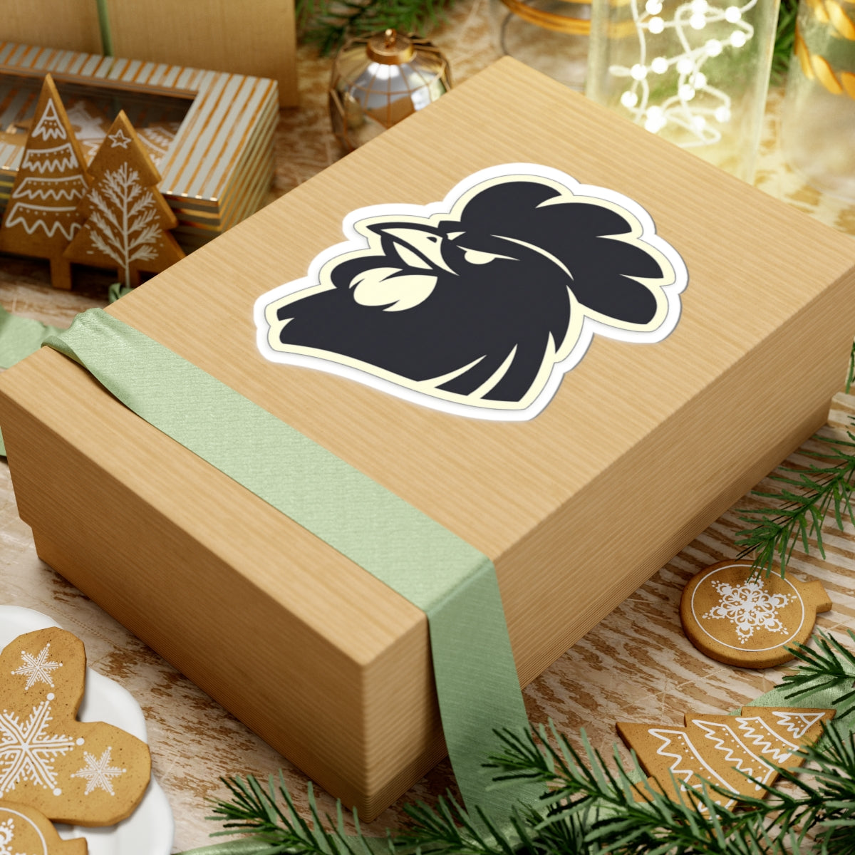 Rooster Head Icon Sticker